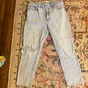 Abercrombie and Fitch the skinny high rise curve love ripped jeans